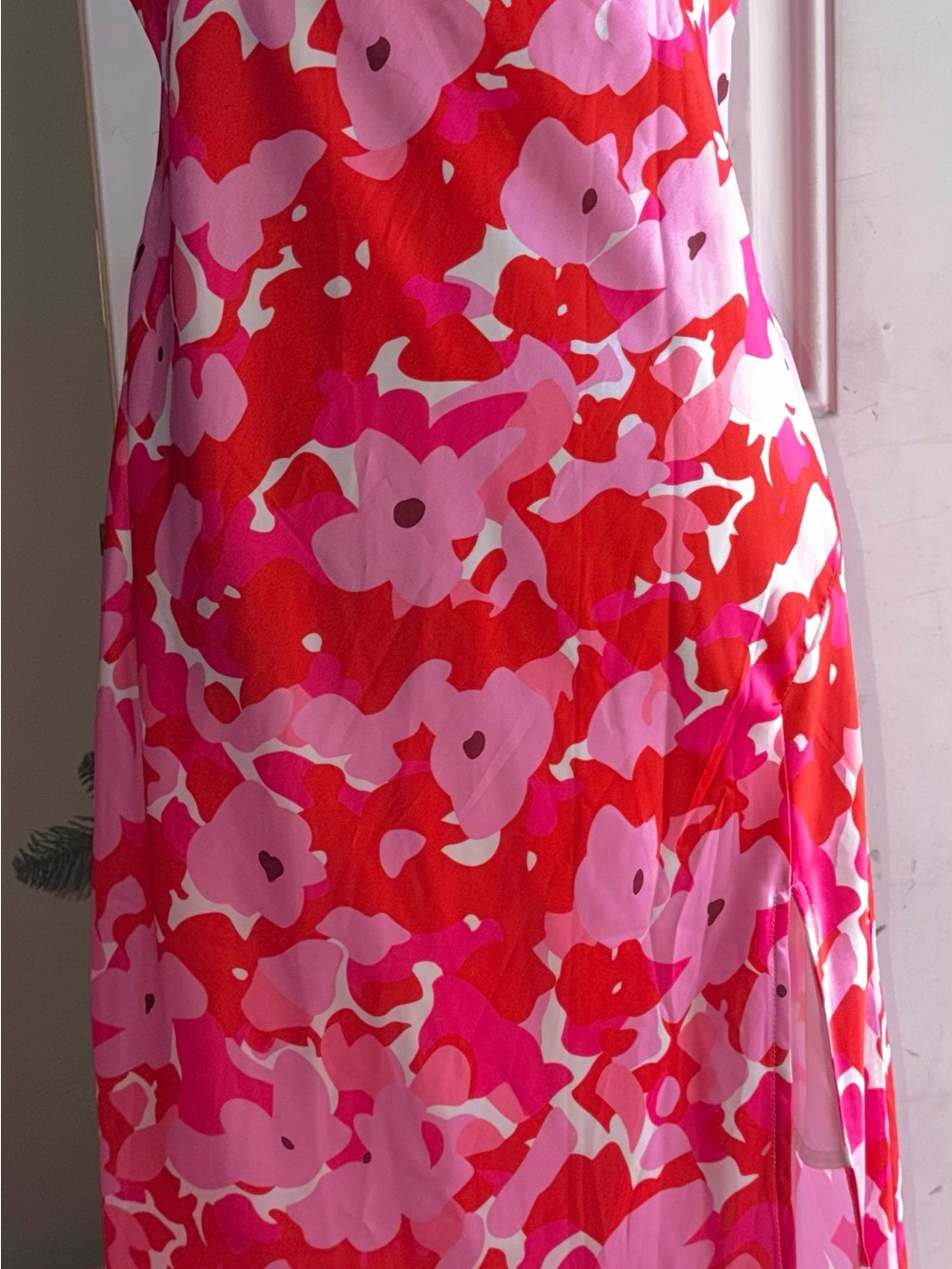 Princess Polly Pink and Red Floral Slip Dress